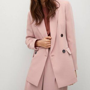 Mango Pink Suit Set - Blazer & Trousers Size US 2